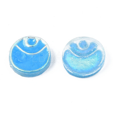 Electroplate Opaque Resin Cabochons CRES-S302-67-1