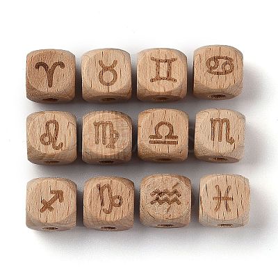 Natural Wood Constellation Beads LS-WOOD-M002-07-1