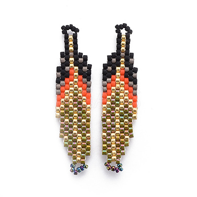 MIYUKI & TOHO Handmade Japanese Seed Beads Pendants SEED-A027-C03-1