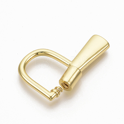 Brass Screw Carabiner Lock Charms KK-T046-001G-P-NF-1
