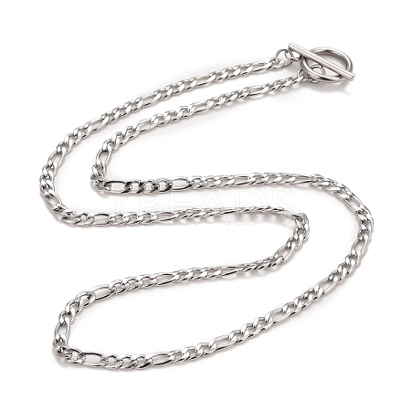 Non-Tarnish 304 Stainless Steel Chain Necklaces NJEW-A002-06P-1