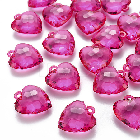 Transparent Acrylic Pendants X-TACR-T024-03B-906-1
