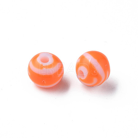 Opaque Striped Acrylic Beads MACR-S373-27D-04-1