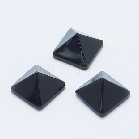 Natural Obsidian Cabochons G-G759-Y09-1