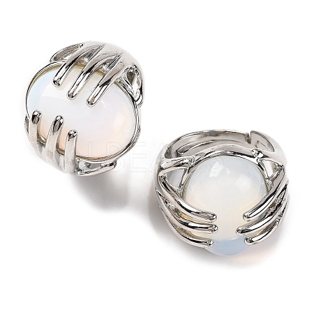 Oval Opalite Finger Ring G-Q184-06D-P-1