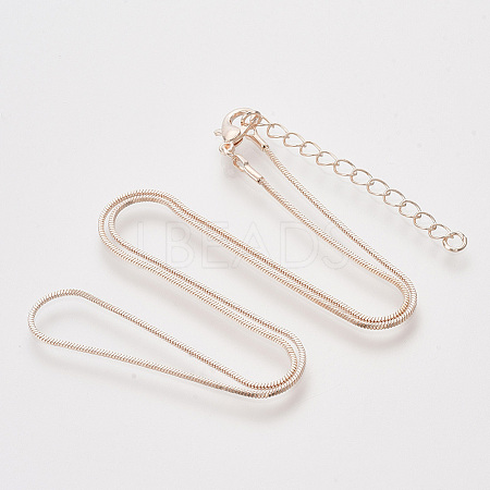 Brass Square Snake Chain Necklace Making X-MAK-T006-10A-RG-1