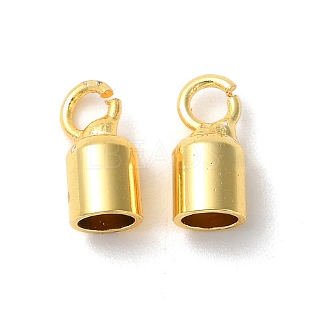 Rack Plating Brass Cord End KK-F873-15G-1