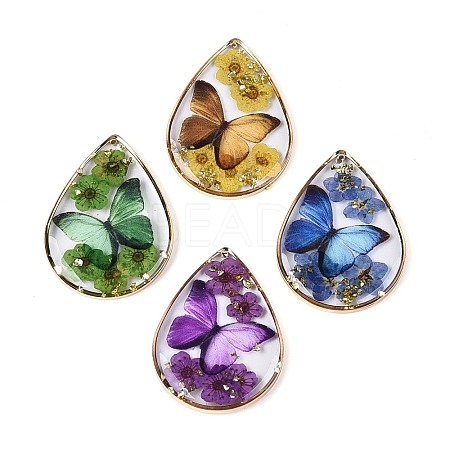 Transparent Epoxy Resin Pendants RESI-T059-20-1