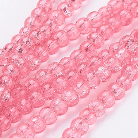 Spray Painted Crackle Glass Beads Strands CCG-Q001-4mm-03-1