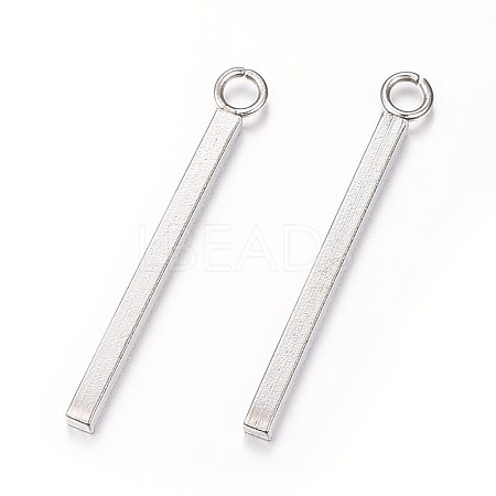 Tarnish Resistant 304 Stainless Steel Bar Pendants X-STAS-P186-05P-23mm-1