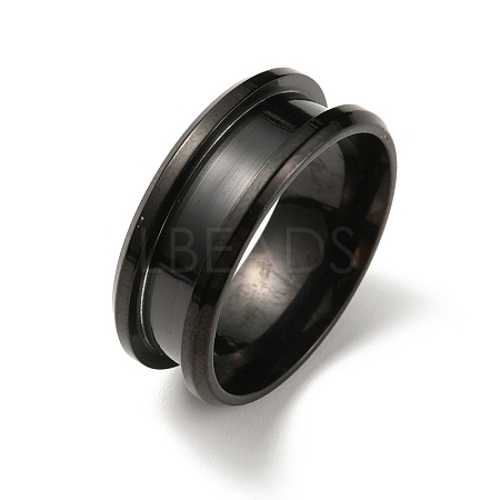 304 Stainless Steel Grooved Finger Ring Settings RJEW-WH0010-08B-EB-1