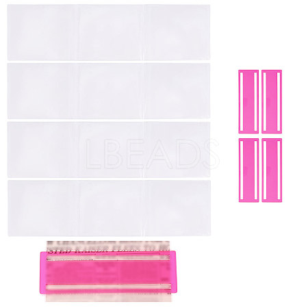 4Pcs PVC Mahjong Rules Reader AJEW-GL0003-40B-1