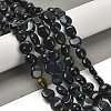 Dyed Natural Blue Tiger Eye Beads Strands G-P497-01E-74-2