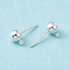 Brass Ball Post Ear Studs X-EC254-S-2