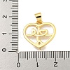 Rack Plating Brass Micro Pave Clear Cubic Zirconia Pendants KK-B091-49G-04-3