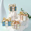 Square Bowknot Alloy Enamel with Crystal Rhinestone Jewelry Magnetic Storage Boxes CON-SP0001-32B-7