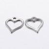 Tarnish Resistant 304 Stainless Steel Open Heart Charms STAS-F159-38P-2