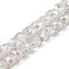 Electroplate Transparent Glass Beads Strands GLAA-C029-03A-2