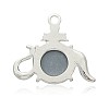 Tableware/Teapot Platinum Plated Alloy Glass Pendants PALLOY-J610A-02P-2