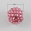 Chunky Round Resin Rhinestone Bubblegum Ball Beads X-RESI-S260-20mm-S17-1