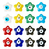 Cheriswelry 16Pcs 8 Colors Handmade Evil Eye Lampwork Pendants LAMP-CW0001-06-9