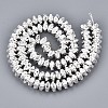 Electroplated Natural Lava Rock Beads Strands G-T114-66S-5