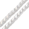 Electroplated Glass Beads Strands GLAA-G092-A-03-1