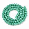 Opaque Solid Color Glass Beads Strands EGLA-A034-P1mm-D31-2