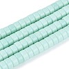Opaque Solid Color Glass Beads Strands GLAA-N026-3x6mm-14-1