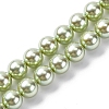 UV Plating Pearlized Glass Pearl Beads Strands GLAA-F128-01B-T21-1