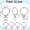 12Pcs Alloy Swivel Clasp FIND-SC0010-10P-2