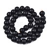 Painted Natural Wood Beads Strands WOOD-S053-54A-2