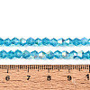 AB Color Plated Transparent Glass Beads Strands GLAA-G127-01-02N-2