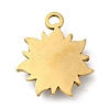 Real 18K Gold Plated 304 Stainless Steel Pendants STAS-A084-22G-02-2