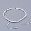 Electroplate Glass Braided Beads Bracelets BJEW-JB04320-3