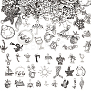 96Pcs 24 Style Ocean Theme Tibetan Style Alloy Pendants TIBEP-FG0001-13-1