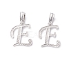 Rack Plating Eco-Friendly Brass Letter Pendants KK-K265-02P-E-1
