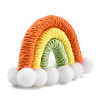 Polycotton(Polyester Cotton) Woven Rainbow Wall Hanging FIND-T035-16I-2