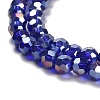 Faceted(32 Facets) Electroplate Glass Beads Strands X-EGLA-R016-4m-1-3