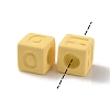 Rubberized Style Transparent Acrylic Beads OACR-K007-014E-2