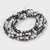 Electroplate Opaque Glass Beads Strands EGLA-A034-P6mm-P09-2