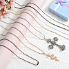 28Pcs 7 Colors Iron Ball Chain Necklace Making MAK-SP0001-07-4