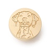 Golden Tone Wax Seal Brass Stamp Heads AJEW-U008-03G-02-1