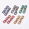 Acrylic & CCB Plastic Link Chain Dangle Stud Earrings X-EJEW-JE04470-1