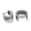 202 Stainless Steel Huggie Hoop Earrings EJEW-F262-02C-P-3