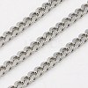 Tarnish Resistant 304 Stainless Steel Twist Chains CHS-K001-19-3mm-1