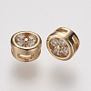 Brass Micro Pave Grade AAA Cubic Zirconia Pendants ZIRC-G086-09G-NR-2