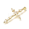Brass Micro Pave Clear Cubic Zirconia Pendants CU-CBA9883-05F-G-2