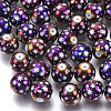Christmas Electroplate Glass Beads LS-X-EGLA-R113-07G-1
