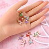 10Pcs 5 Colors Alloy Enamel Pendants ENAM-YW0002-08-5